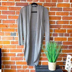 INC. Sweater Open Front Cowl Collared Tan, Size Medium